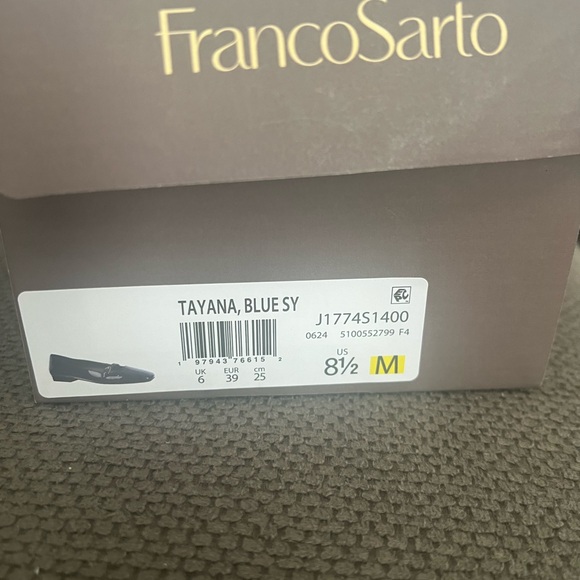 Franco Sarto Women's Blue Patent Leather Shoes - Picture 3 of 4